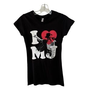 Vintage Y2K Michael Jackson Women’s Baby Tee Size Small Cotton Festival